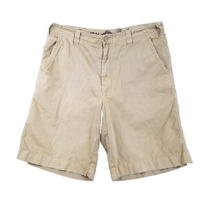 Tommy Bahama Shorts Mens 34 Khaki Tan Casual Flat Front Cotton Pockets Summer